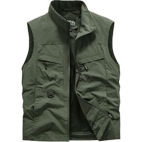 سترة جولف LOUECHY خفيفة الوزن للرجال بسحاب كامل ومضادة للرياح بدون أكمام للسفر والمشي لمسافات طويلة والجري in Kuwait