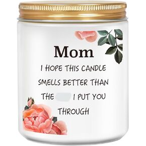 هدايا عيد الأم من إلينجان للأم من الابنة والابن، هدايا شموع مضحكة للأم من الأطفال، هدايا فريدة مع رائحة اللافندر للأم، هدايا عيد الحب لعيد الميلاد للأم (7 أونصة) in Kuwait
