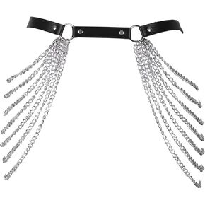 Women's Leather Body Harness Leg Strap c Garter Lingerie Punk Waist Belt Stretchy Fabric Festival Rave in Kuwait