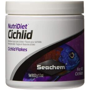 Seachem NutriDiet Cichlid Fish Flakes - Probiotic Formula with GarlicGuard 100g , 3.52 Ounce (Pack of 1)