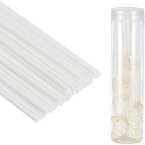 PATIKIL 30CM/12Inch Reed Diffuser Stick, 50 Pack Fiber Aroma Fragrance Refill Sticks Replacement with PET Bottle for Home Office Hotel Party Wedding, White