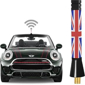 3 Inch Short Red Flag Antenna for BMW Mini Cooper (2001-2022), Mini Cooper Antenna Replacement Mast