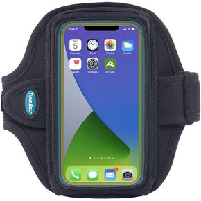 Tune Belt AB88 Cell Phone Running Armband Holder, Pocket Size fits OtterBox Commuter or Similar Case for iPhone 12/13 Mini, SE 2020 and iPhone X/XS, Water Resistant (Black)