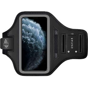 i2 Gear Cell Phone Armband Case for iPhone 13, 12, iPhone 11 Pro & iPhone XR with Adjustable Band & Key Holder for Running, Exercise and Recreation