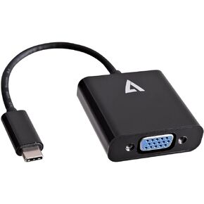 V7 V7UCVGA-BLK-1N External Video Adapter VGA USB-C 3.1, Black