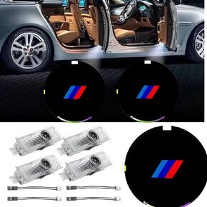 4PCS Car Door Lights Compatible with BMW 1 2 3 4 5 6 7 Series X1 X2 X3 X4 X5 X6 X7 Accessories