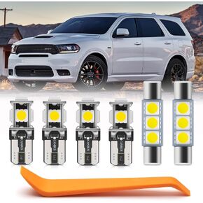 nsautolighting 17pcs Durango White LED Interior Lights Kit for Dodge Durango 2011 2012 2013 2014 2015 2016 2017 2018 2019 2020 2021 2022 Super Bright 6000K LED Interior Bulbs Package + Install Tool