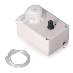 12V Adjustable Peristaltic Dosing Pump, 1ml-250ml/min Precise Fine Tuning Titration Pump, AB21 Single Head Desig Flowing Dosing Pump with Adapter for Aquarium Lab Analytical