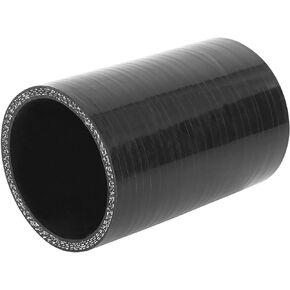 X AUTOHAUX 60mm ID Car Universal Black High Performance Straight Silicone Hose Coupler Intercooler Tube