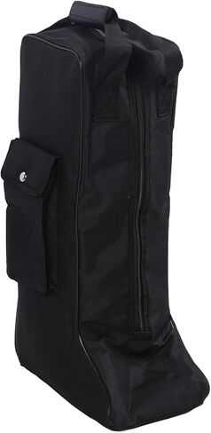 Boot Bag with Handle Oxford Cloth and Leather Black Waterproof Portable Boots Storage Bag for Cowboy Boots Snow Boots in Saudi Arabia