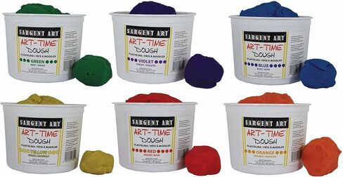 مجموعة عجين سارجنت آرت مكونة من 6 ألوان، وزن كل منها 3 أرطال، عجينة فنان وقت الفن، تشكيلة بوزن 18 رطل in Kuwait