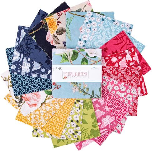 Floral Gardens The Royal Horticultural Society 42 5-inch Squares Charm Pack Riley Blake 5-14360-42 in Saudi Arabia