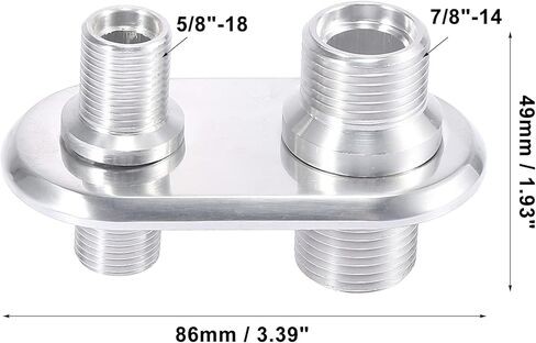 X AUTOHAUX Car 2 Port Inline Firewall الحاجز سخان تكييف الهواء المناسب البليت المصقول الأسود in Kuwait