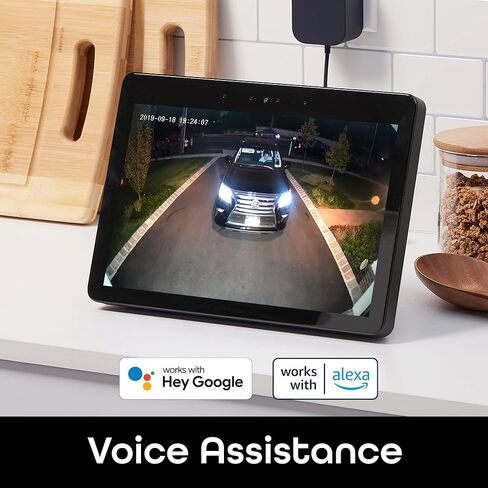 كاميرا أمان Geeni Sentry Wi-Fi لاسلكية ذكية Floodlight، صوت ثنائي الاتجاه، إنذار مستشعر الحركة، تسجيل الصوت والفيديو، تعمل مع Alexa وHey Google in Kuwait