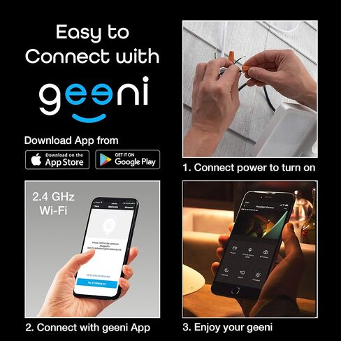 كاميرا أمان Geeni Sentry Wi-Fi لاسلكية ذكية Floodlight، صوت ثنائي الاتجاه، إنذار مستشعر الحركة، تسجيل الصوت والفيديو، تعمل مع Alexa وHey Google in Kuwait