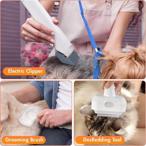 omzer Pet Grooming Vacuum for Dogs - Pet Vacuum Grooming Kit with 2.5L Dust Cup, 7 Pet Grooming Tools, 6 Combs, Dog Vacuum for Shedding Grooming 99% Pet Hair, Low Noise Grooming Kit for Dogs at Home in Kuwait