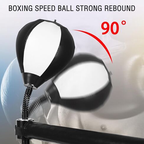 VEOCORE Freestanding Boxing Bar, Height Adjustable Boxing Spinning Bar, Boxing Speed Trainer Boxing Equipment for MMA Training, Stress Relief & Fitness - Black & White in Kuwait