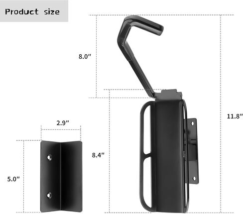 Jonkehai دوارة دراجة جدار جبل 2 حزمة دراجة رف المرآب مع علبة الإطارات العمودية دراجة تخزين الرف الدراجة شماعات للمرآب دراجة رف هوك للمرآب دراجة جدار جبل دراجة جدار الرف in Kuwait