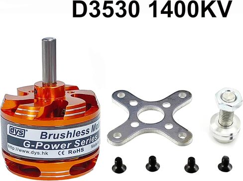 DYS D3530 1700KV 1400KV 1100KV 5.0mm Brushless Outrunner Motor 2-4S for Multi-Copter/Fixed-Wing Aircraft/Helicopters (D3530 1100KV) in Saudi Arabia