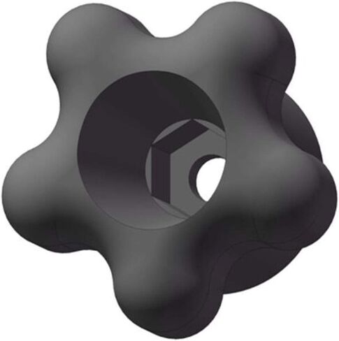 مكونات مبتكرة ANH1-HEX5S2- فتحة سداسية بمقبض على شكل نجمة مقاس 1.38 بوصة لقبول صواميل ومسامير مقاس 1/4 بوصة، بولي بروبيلين أسود (عبوة من 10) in Kuwait