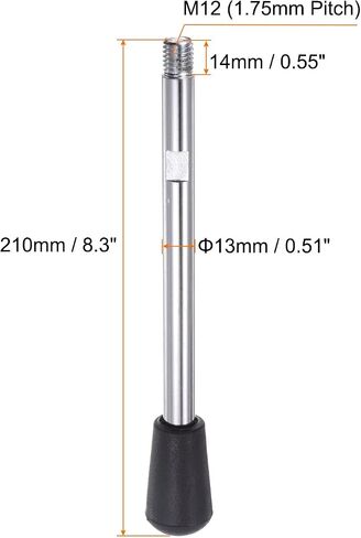 HARFINGTON 4 قطعة مقابض لقط M12 خيط 210 مم (8.3 بوصة) طول مطلي بالكروم مقبض كرنك دوار قبضة عقارب جذع المسمار لآلة المخرطة in Saudi Arabia