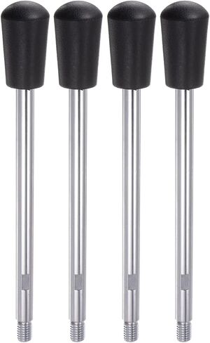 HARFINGTON 4 قطعة مقابض لقط M12 خيط 210 مم (8.3 بوصة) طول مطلي بالكروم مقبض كرنك دوار قبضة عقارب جذع المسمار لآلة المخرطة in Saudi Arabia