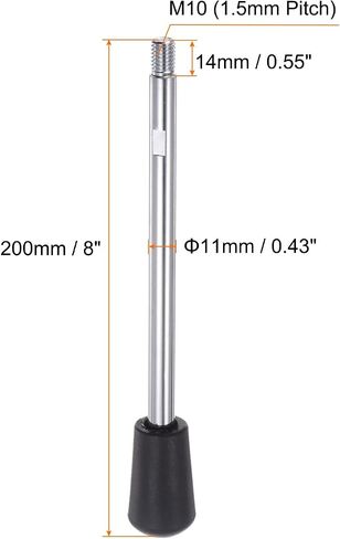 HARFINGTON 4 قطعة مقابض لقط M12 خيط 210 مم (8.3 بوصة) طول مطلي بالكروم مقبض كرنك دوار قبضة عقارب جذع المسمار لآلة المخرطة in Saudi Arabia