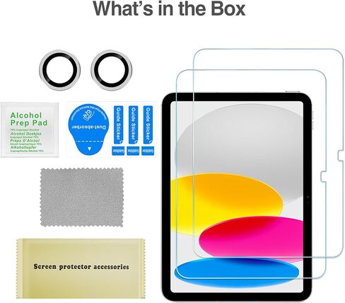 ProCase 2 Screen Protector for iPad A16 10th with 2 Camera Lens Protector in Kuwait
