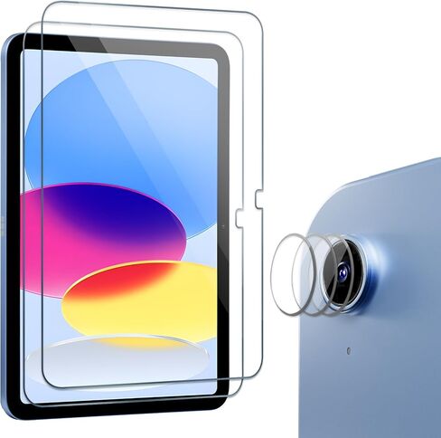 ProCase 2+3 Pack Tempered Screen Protector for iPad 10th Generation with Camera Lens Protector, Protective Glass Film Guard for 10.9" iPad 10 Gen 2022 in Saudi Arabia