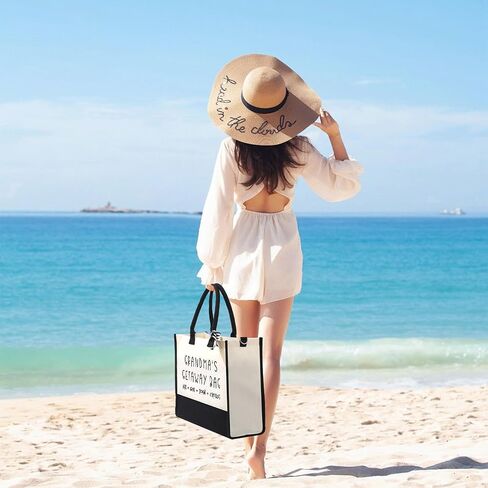 JSTUMB Birthday Gifts Women Canvas Tote Bag Mother's Day Gifts Friend Gifts Personalized Bride Wedding Beach Christmas Gifts in Saudi Arabia