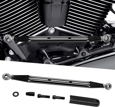 Hoypeyfiy Round Gear Shift Linkage Replacement for Harley Touring Electra Glide Road King Davidson Road Street Dyna Softail 1980-2020 (Black2) in Saudi Arabia