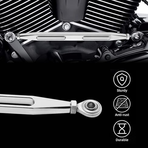 Hoypeyfiy Round Gear Shift Linkage Replacement for Harley Touring Electra Glide Road King Davidson Road Street Dyna Softail 1980-2020 (Black2) in Saudi Arabia