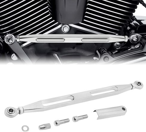 Hoypeyfiy Round Gear Shift Linkage Replacement for Harley Touring Electra Glide Road King Davidson Road Street Dyna Softail 1980-2020 (Black2) in Saudi Arabia