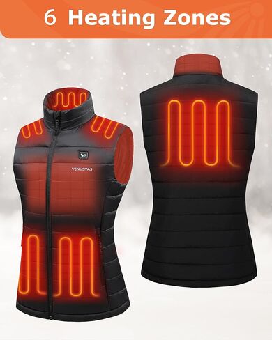 Venustas Women's Heated Vest (Size 4XL), and an Extra 7200mAh Battery Pack and Plus 35W Fast-Charging Adaptor in Saudi Arabia