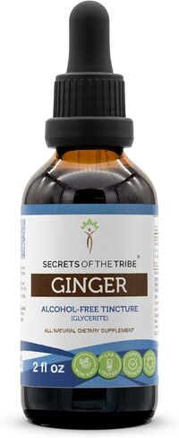 Secrets of the Tribe Ginger Tincture Alcohol-Free Extract, Ginger (Zingiber officinale) Dried Root 4 OZ in Saudi Arabia