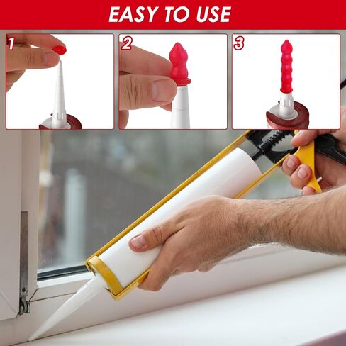 Amaxiu 20Pcs Caulk Caps, Caulk Saving Cap Caulking Tube Sealing Caps Caulk Saver Cover Sealer Caulk Nozzles Caps for Sealing Preserving in Saudi Arabia