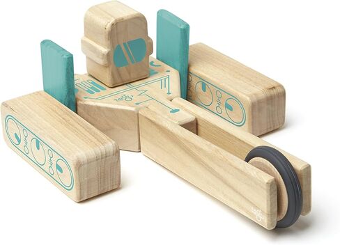 Tegu Magbot Magnetic Wooden Block Set, 1-99 years old, 9 piece in Saudi Arabia