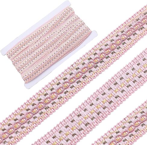 GORGECRAFT 13 Yards Gimp Braid Trim 2.6cm Wide Polyester Woven Upholstery Basic Trim Decorative Fabric Fringe Lace Ribbon for Sewing Crafting Costume DIY Jewelry Home Curtain Decoration Light Khaki in Saudi Arabia