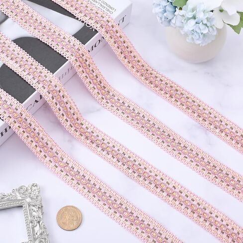 GORGECRAFT 13 Yards Gimp Braid Trim 2.6cm Wide Polyester Woven Upholstery Basic Trim Decorative Fabric Fringe Lace Ribbon for Sewing Crafting Costume DIY Jewelry Home Curtain Decoration Light Khaki in Saudi Arabia