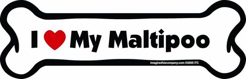 Imagine This Bone Car Magnet, I Love My Maltipoo, 2-Inch by 7-Inch in Saudi Arabia