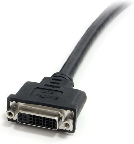 StarTech.com كابل تمديد DVI-I - 10 قدم - وصلة مزدوجة - رقمي وتناظري - كابل ذكر إلى أنثى - كابل شاشة الكمبيوتر - سلك DVI (DVIIDMF10)، أسود in Saudi Arabia
