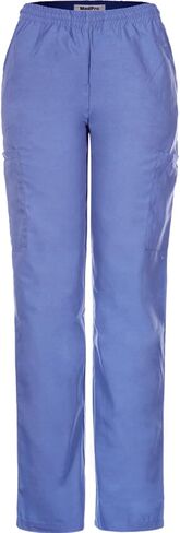 طقم طبي نسائي من MedPro برقبة على شكل حرف V وسروال كارجو باللون الأزرق مقاس XL in Kuwait