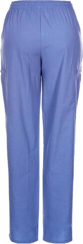 طقم طبي نسائي من MedPro برقبة على شكل حرف V وسروال كارجو باللون الأزرق مقاس XL in Kuwait