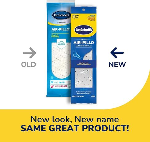 نعال Dr.Scholl's AIR-PILLO // بطانة فائقة النعومة وراحة دائمة مع طبقتين من الإسفنج تناسب أي حذاء - زوج واحد (عبوة من قطعتين) in Saudi Arabia