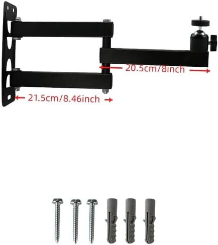 Foldable Projector Wall Mount Universal Ceiling Wall Projector Mount Stand Projectors Bracket,1/4" Screw Size (Wall Mount) (8.46in) in Saudi Arabia