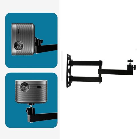 Foldable Projector Wall Mount Universal Ceiling Wall Projector Mount Stand Projectors Bracket,1/4" Screw Size (Wall Mount) (8.46in) in Saudi Arabia