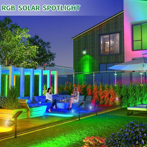 JSOT 600 LM الأضواء الشمسية في الهواء الطلق للحديقة، IP65 للماء أضواء الشمسية بقعة إضاءة المناظر الطبيعية للممر جدار حديقة الفناء الخلفي مسار درب 18LED الخرز الأبيض البارد 4 حزمة in Kuwait