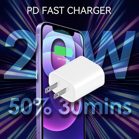 iPad 20W USB C Fast Charger, Compatible with iPad Pro 12.9, iPad Pro 11 inch 2022/2021/2020/2018, iPad Air 5th/4th, iPad Mini 6, 2022 iPad 10th Generation with 10foot USB C to C Charging Cable in Saudi Arabia