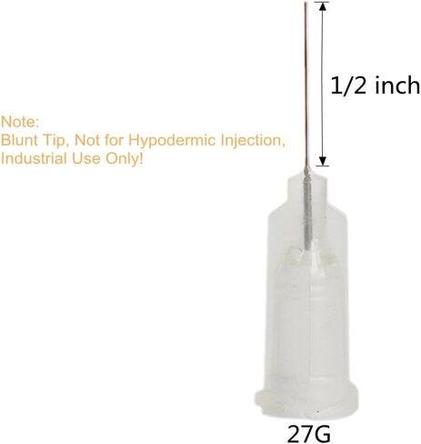 BSTEAN 50 Pack Blunt Tip Dispensing Needle with Luer Lock, Industrial Unsterilized (30G, 1/2 Inch) in Saudi Arabia