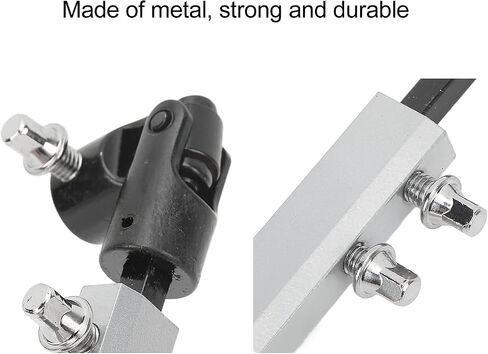 Double Kick Drum Pedal Drive Shaft Bar, Bass Drum Pedal Linkage Connector Arm for Drum Kit Percussion Instrument Parts (Silver) in Saudi Arabia